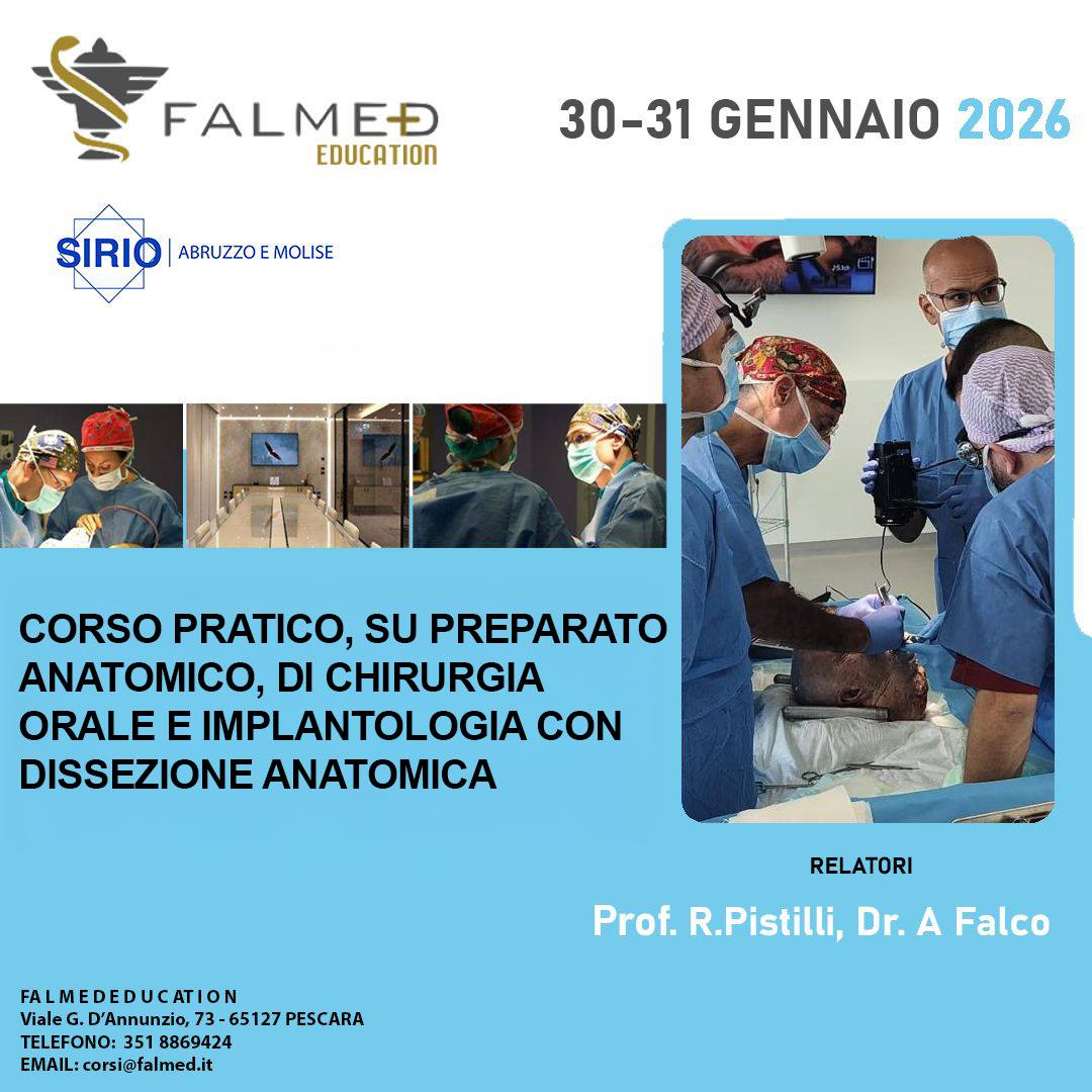 Corso di dissezione anatomica in chirurgia orale e implantologia